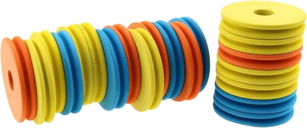 20PCS 70mm Colorful Fishing Line Foam Spools Fishing Line Storage Holder Fishing Winding Boards (Random Color)