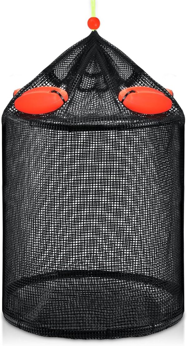 Extra Large Foldable Floating Fishing Basket for Live Caught Fish, Floatable Fishing Net Basket, Heavy Duty Coated Portable Fish Basket